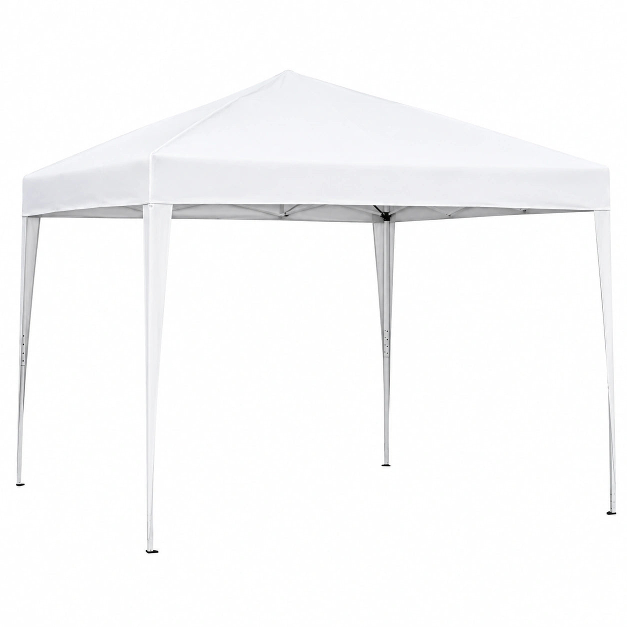Gazebo a Fisarmonica 3x3 Bianco per Giardino e Fiere, Struttura in Acciaio