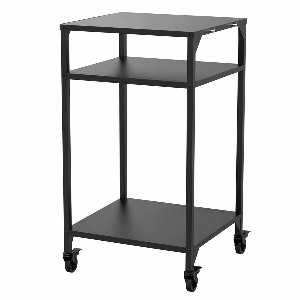 Cozze Tavolo da Esterno H110 cm Nero con Ruote e Ganci in Acciaio