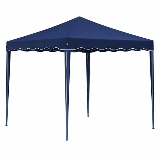 Gazebo Pieghevole 3x3 m Impermeabile in Metallo Blu per Giardino