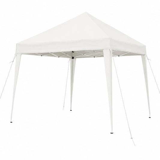 Gazebo Pieghevole 3x3M da Giardino con Sacchi di Sabbia e Sacca di Trasporto, Bianco