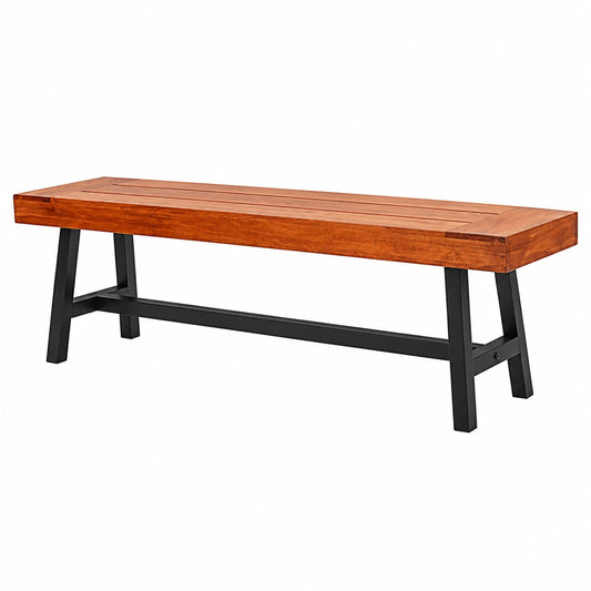 Panchina in Legno e Metallo da Giardino 160 cm, Resistente 226,8 kg, Ideale per Parco e Cortile
