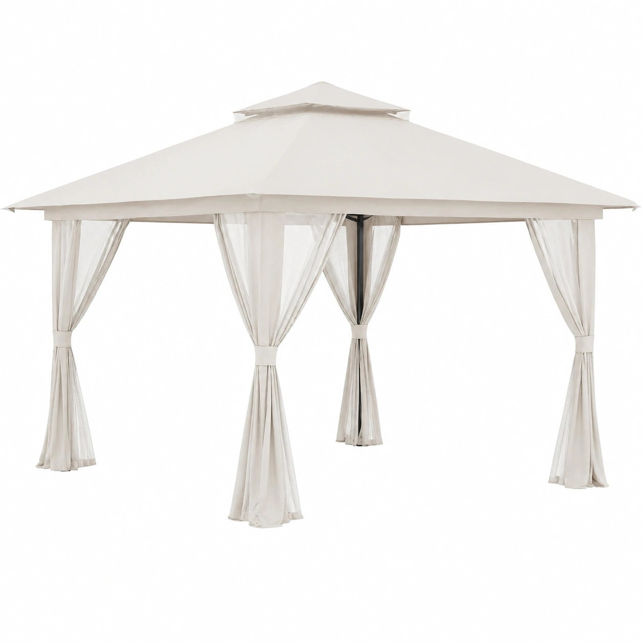 Gazebo Pieghevole 4x4 m con Zanzariera e Protezione UV50+