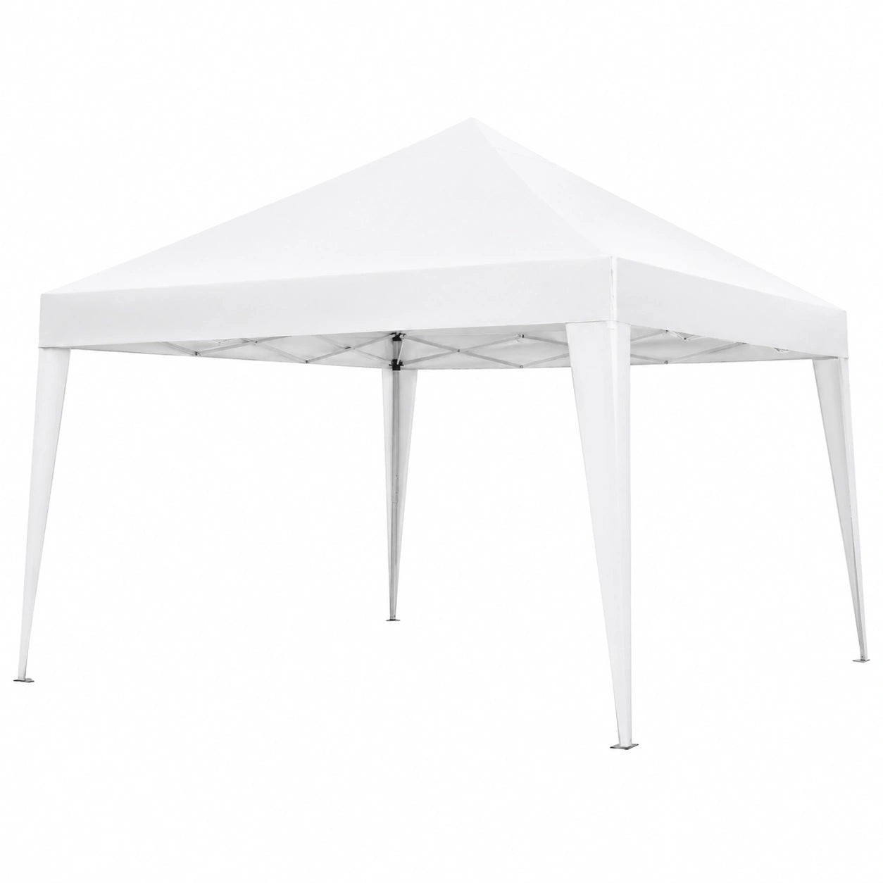 Gazebo da Giardino Regolabile in Acciaio, Impermeabile e Anti-UV, 3x3 m - Bianco