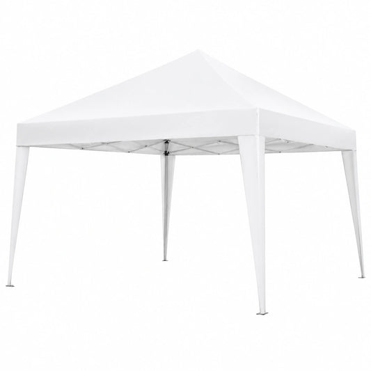 Gazebo da Giardino Regolabile in Acciaio, Impermeabile e Anti-UV, 3x3 m - Bianco