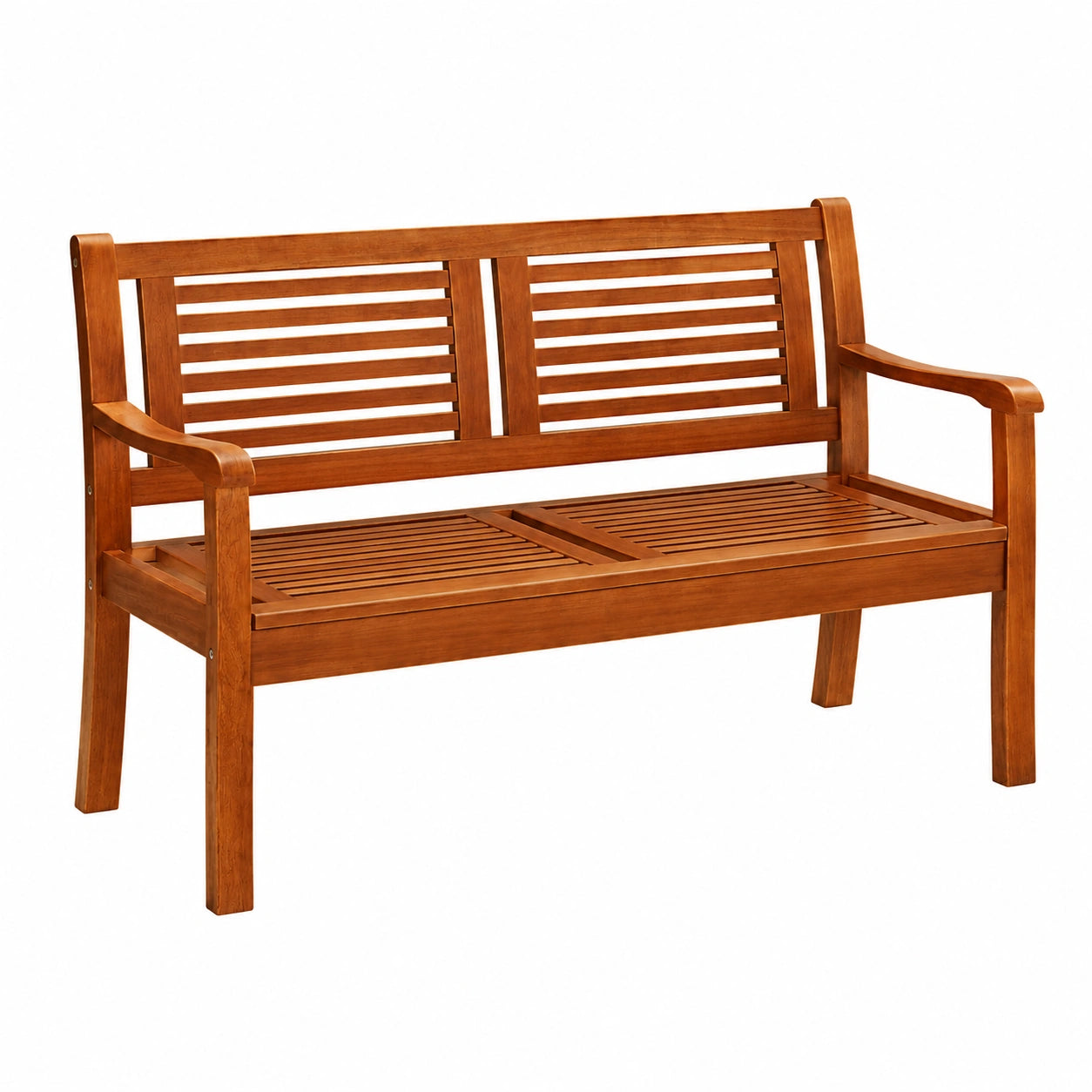 Panchina da Giardino 2 Posti in Eucalipto 120cm, Resistente fino a 320kg