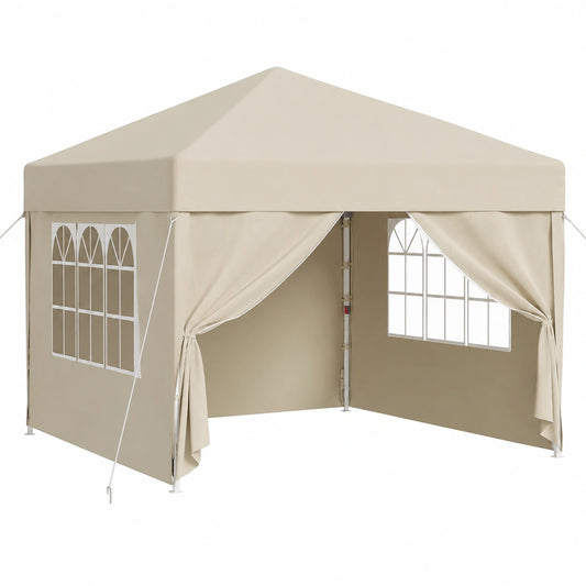 Gazebo Pieghevole JUMMICO 3x3m: Montaggio Rapido e Altezza Regolabile, Impermeabile e Resistente al Vento, Protezione UV 50+ per Giardino e Campeggio